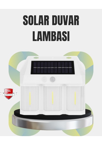 Pır Sensörlü Solar Lamba - Otomatik Şarj Ve Gece Aydınlatma