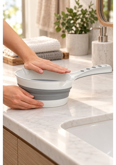 Katlanır Koçero Maşrapa Saplı Su Kabı, Banyo Ve Mutfak İçin Yer Tasarruflu Tasarım - 940279160 Diğer