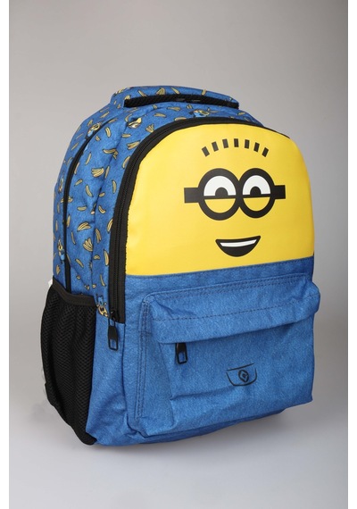 X Dekomus , Lisanslı Minions Banana Mood Collection Büyük Boy Okul Çantası Altın