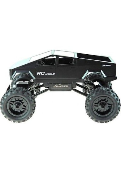 1:14 4x4 Cybertruck Rc Kumandalı Uzaktan Kumandalı Araba 2.4 Ghz Işıklı Siyah 35 Cm Siyah