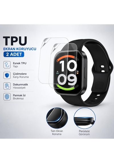 Xiaomi Redmi Watch 6 Active İle Uyumlu Ekran Koruyucu Tpu, Tam Kaplayan Akıllı Saat Koruması 2 Adet, Çizilmeye Dayanıklı Şeffaf Koruma