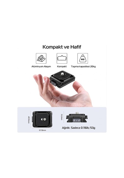 Ulanzi Uka03 Quick Release Base Plate Hızlı Bağlantı Tabanı Uka F38 Arca Uyumlu 4 Yönlü - C018