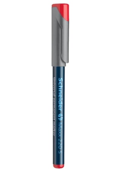 Schneider Asetat Kalemi Permanent 220 S Seri 0.4 MM Kırmızı 11240 Kırmızı