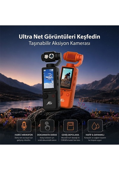 Ally Q8 Pocketpro 4k Dijital Vlog Kamerası Siyah