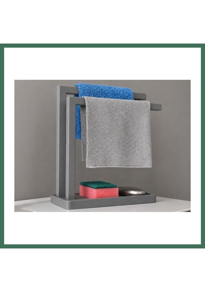 En-cag 3d Baskı Havluluk Ve Sabunluk Organizer - Lavabo Üstü Çok Amaçlı Düzenleyici-gri Bss
