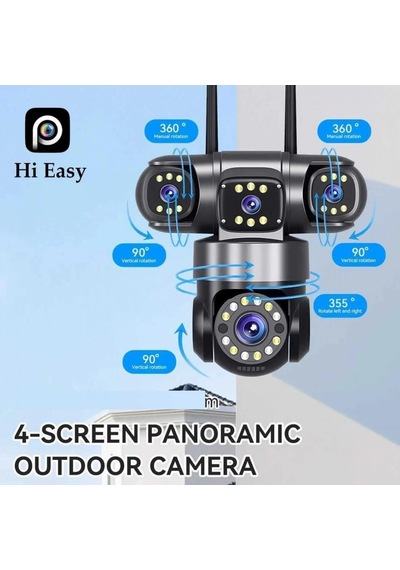 Ztech Zr-z6pro Wifi Kamera 4 Lens - Köşeler Ayarlı - Mikrofon + Hoparlör + Alarm