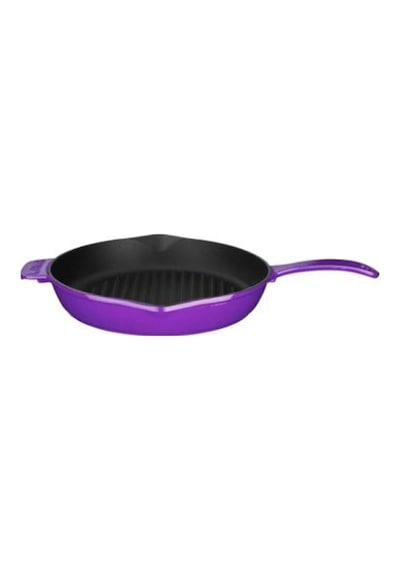 Lava Yuvarlak Saplı Izgara Tava Çap 28 CM Mor