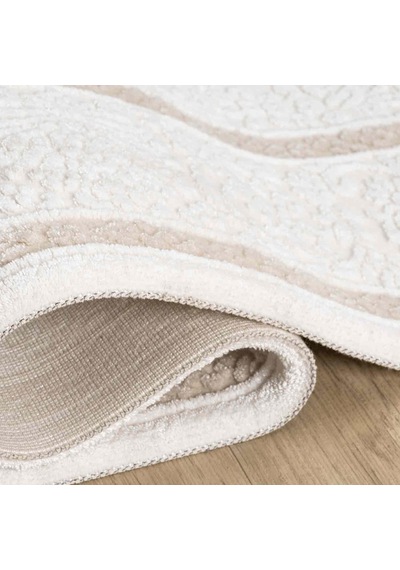 Krem Bej Klasik Madalyon Desenli Halı - Mk0562bjl