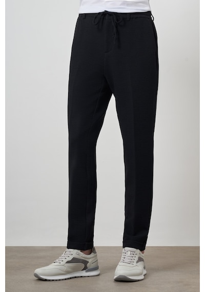 Morven Erkek Lacivert Trend Slim Fit İpli Jogger Pantolon 25ms003037200 Lacivert