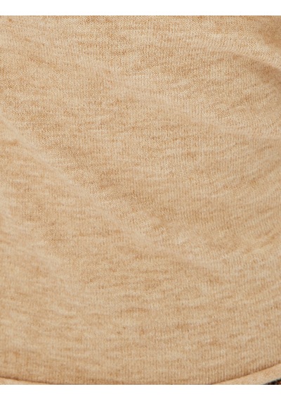Koton Balıkçı Yaka Triko Kazak Uzun Kollu Slim Fit Deve Tüyü 5wak90412ht Taba