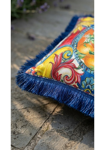 Solea Limoncello Azure Yastık Çok Renkli