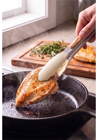 Bambu Saplı Beyaz Silikon Servis Seti 5 Parça Yanmaz Yapışmaz Silikon Mutfak Gereçleri Kepçe, Spatula, Kaşık Ve Kilitli Mutfak Maşası Beyaz Beyaz Bambu Saplı Beyaz Silikon Servis Seti 5 Parça Yanmaz Yapışmaz Silikon Mutfak Gereçleri Kepçe, Spatula, Kaşık Ve Kilitli Mutfak Maşası Beyaz Beyaz