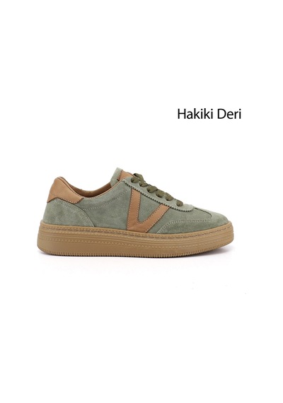 Gönderi(R) Gönderi R Kadın Yeşil Süet Bağcıklı Hakiki Deri Sneaker Dyza85245736
