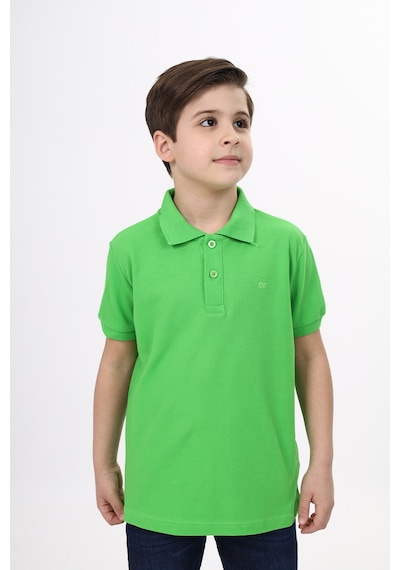 Toontoy Unisex Çocuk Nakışlı Tişört Fıstık Yeşili