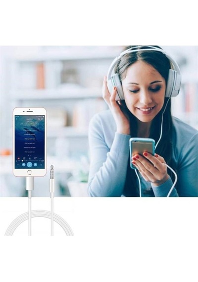 Apple Uyumlu İphone İpad İpod Lightning To Aux Çevirici Kablo 1mt Araç Müzik Kulaklık Ses Aux Dönüştürücü