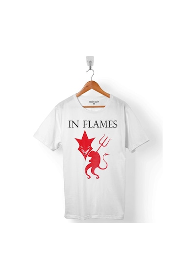 In Flames Jesterhead Devıl Logo Erkek Tişört 001