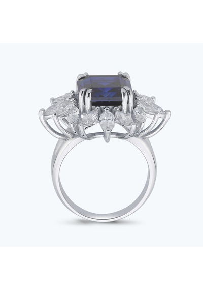 Altınbaş Pırlanta Safir Emerald Kesim Yüzük Plb017s-14k