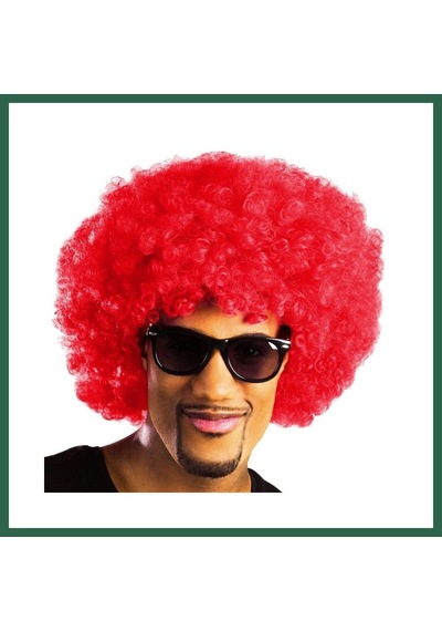 Bezos Kırmızı Renk Kıvırcık Afro Bonus Peruk Bzs01