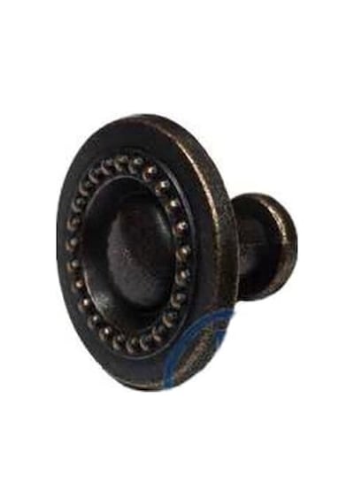 Dekoratif Zamak Düğme - 23x23mm, Eskitme, 1 Adet Çok Renkli