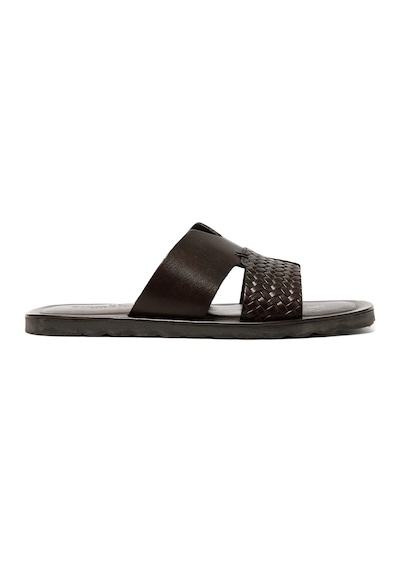 The Sandals Factory Dark Brown Sandalet Erkek M7896 The Sandals Factory Leather Upper Sandals Dark Brown