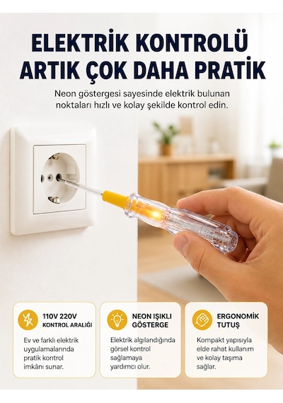 110-220v Elektrik Test Kalemi Korozyona Dayanıklı Nikel Kaplamalı 85815420
