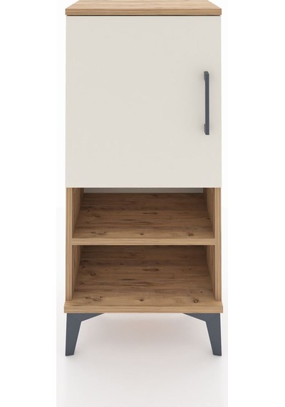 Arges Komodin 3 Raflı Tek Kapaklı 44x30x96 Çam-aytaşı Atlas Çam