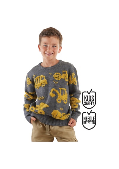 Denokids Mshb&g İnşaat Araçları Erkek Çocuk Kazak