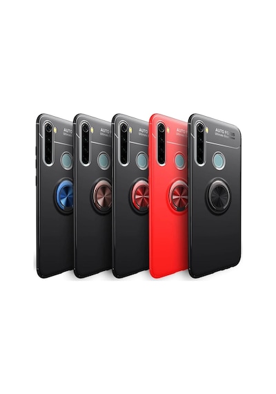 Redmi Note 8T Yüzüklü Standlı Manyetik Kamera Korumalı Kılıf