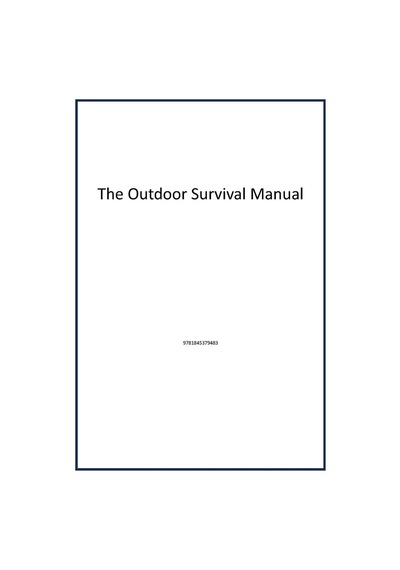 The Outdoor Survival Manual Publisher