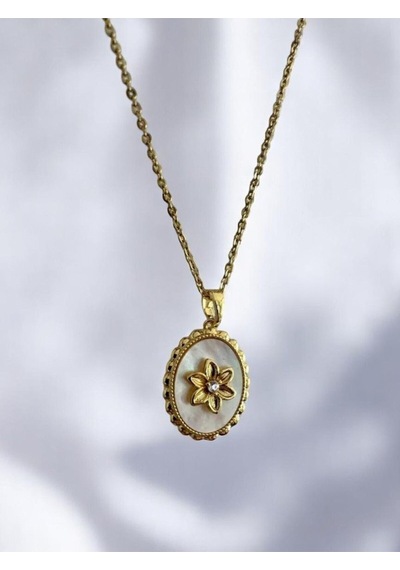 Paslanmaz Çelik Vintage Kolye Gold