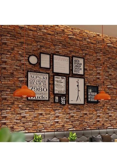 Nw47 Koyu 3D Kendinden Yapışkanlı 3D Dekoratif Duvar Kağıdı Panel