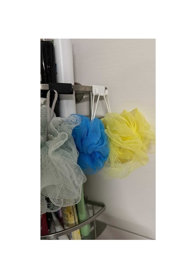 Banyo Organizer Duş Rafı Askısıi Jilet Ve Lif Tutucu Kanca Seti - 7mm & 8mm Uyumlu Siyah 3 adet