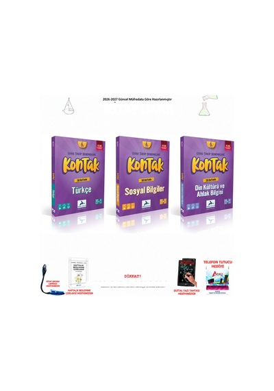 Paraf 6. Sınıf Din Kültürü, Sosyal, Türkçe Kontak 3 Kitap Seti