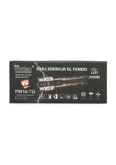 3000 Lümen Güçlü El Feneri Wt-604 Renkli