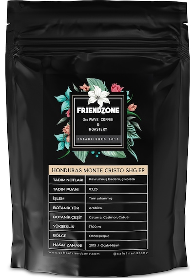 Friendzone Honduras Monte Cristo Shg Yöresel Espresso Çekirdek Kahve 250 G Friendzone Honduras Monte Cristo Shg Yöresel Espresso Çekirdek Kahve 250 G