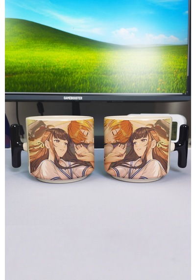 Fruits Basket Anime Baskılı Seramik Lüks Kupa 1 Adet T Şeklinde Özel Siyah Kulp Dalga Kulp V3t Çok Renkli