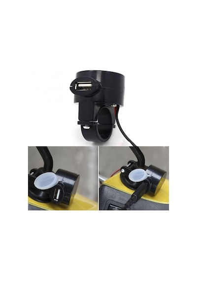 Su Geçırmez Motorsıklet Usb Güç Adeptörü 2.1A 12V-24V