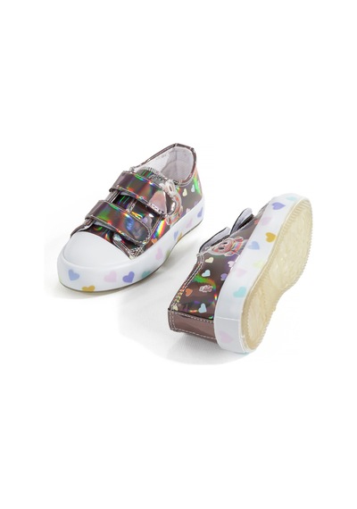 Artı Artı Ayakkabı Mia Kids-2401 Hologram 3d Kız Çocuk Cırtlı Işıklı Platin Sneakers Platin Artı Artı Ayakkabı Mia Kids-2401 Hologram 3d Kız Çocuk Cırtlı Işıklı Platin Sneakers Platin
