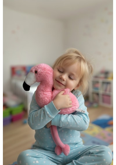 Sevimli Peluş Flamingo Peluş Oyuncak - Yumuşak Uyku Arkadaşı - Çocuk Odası Dekorasyonu 22 Cm Çok Renkli