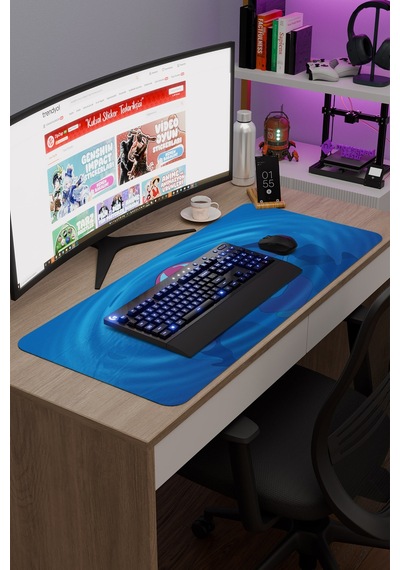 Ponyo Anime V1 - 90x40 Xxl Gaming Kauçuk Kaymaz Taban Mouse Pad Fare Altlığı