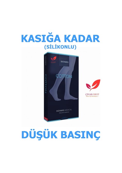 Sigvaris Cotton Kasığa Kadar Diz Üstü Varis Çorabı (Düşük Basınç)