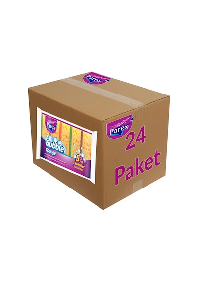 Bubble Sünger Düz 5'li 24 Paket 1 Koli