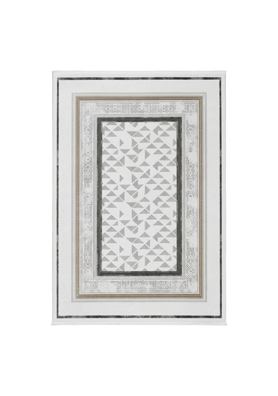 Merinos Vista Krem Kahverengi Çerçeveli %100 Akrilik Yumuşak Dokulu Salon Oturma Odası Halısı 76593-957