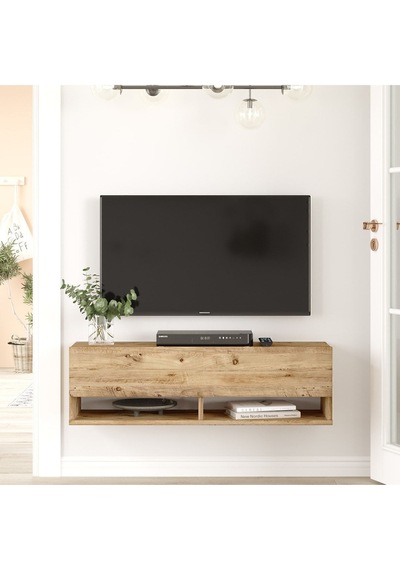 Aven Tv Ünitesi Tv Sehpası Raflı Kapaklı 100cm Çam Ave13-a Atlantik Çam Aven Tv Ünitesi Tv Sehpası Raflı Kapaklı 100cm Çam Ave13-a Atlantik Çam