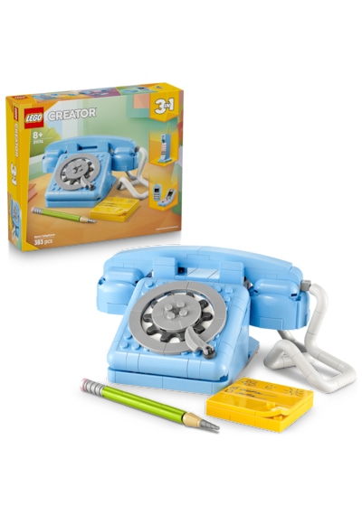 LEGO® Creator 3'ü 1 Arada Retro Telefon 31174 - 8 Yaş ve Üzeri 1980'ler veya 2000'ler Modeli Yaratıcı Oyuncak Yapım Seti (383 Parça)