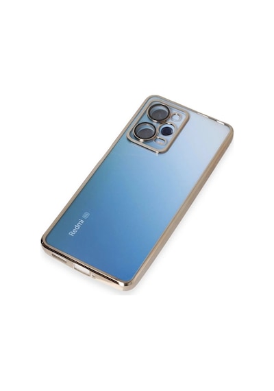 Xiaomi Redmi Note 12 Pro 5g Kılıf Razer Lensli Silikon - Gold Düz Renkli