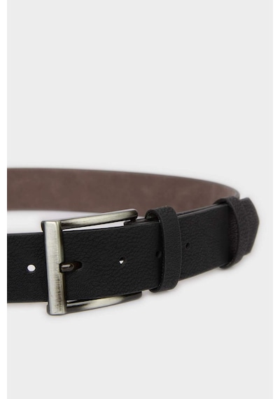 Defacto Erkek Dikdörtgen Toka Suni Deri Jean Kemeri H5091axnsbk27 Siyah-bk27