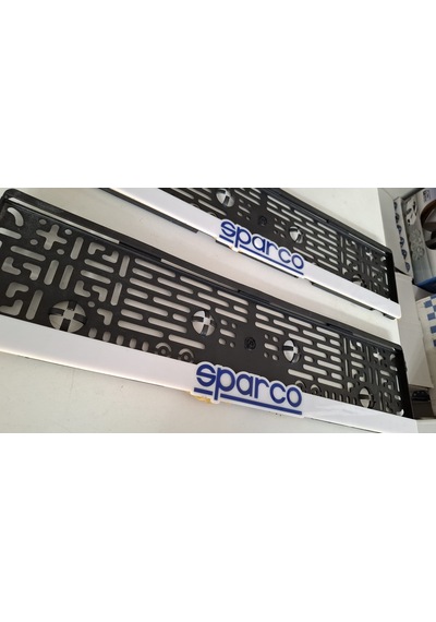 Sparco Beyaz Takmatik Standart Plakalık 2li
