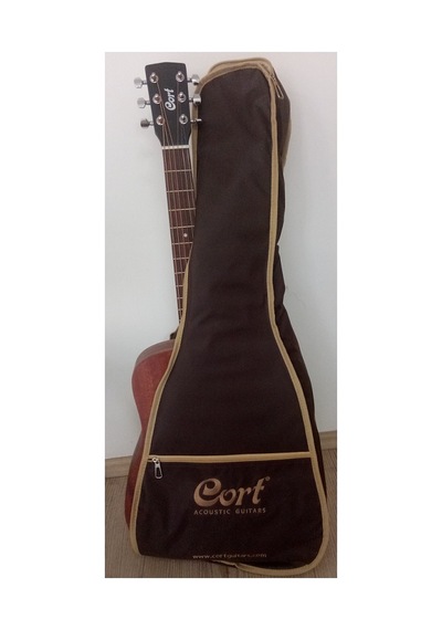 Cort Ad Mını M Op Akustik Gitar Çantalı, Open Pore, 3/4 Ölçü, Maun Ü