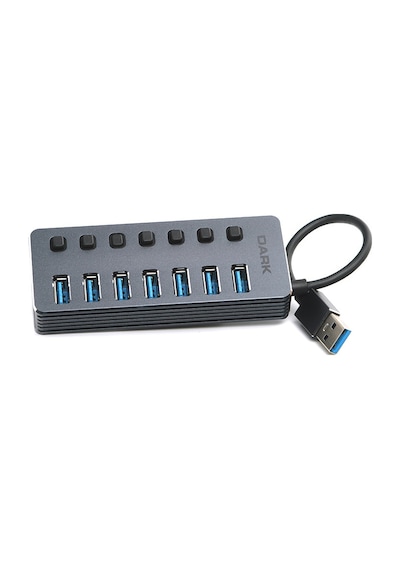 Dark 7 Port Usb 3.0 Usb Çoklayıcı Çoğaltıcı + 1 Hızlı Şarj Hub Dark 7 Port Usb 3.0 Usb Çoklayıcı Çoğaltıcı + 1 Hızlı Şarj Hub